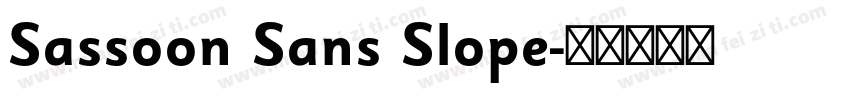Sassoon Sans Slope字体转换